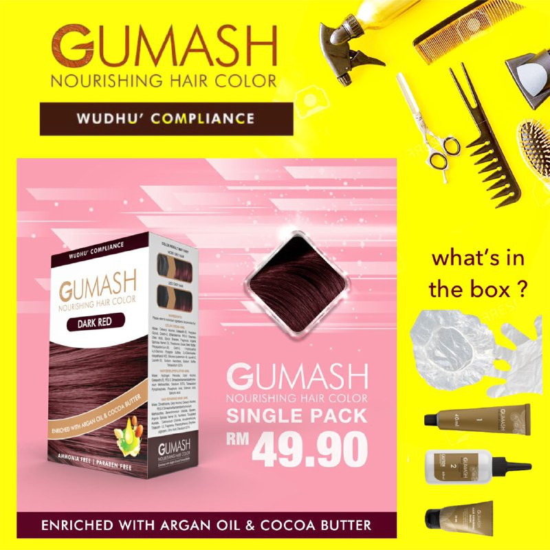 GUMASH Nourishing Hair Colour | Gumash Hair Color Wudhu Compliance ...