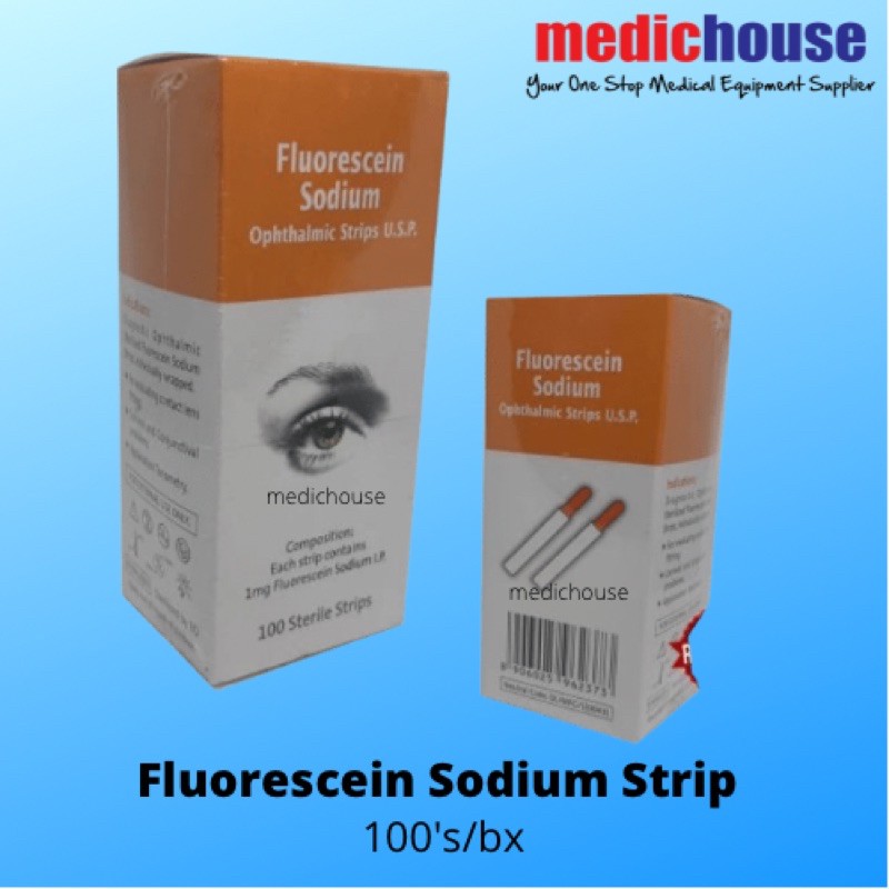 Fluorescein Sodium Ophthalmic Strips U S P 100 Sterile Strips Shopee Malaysia