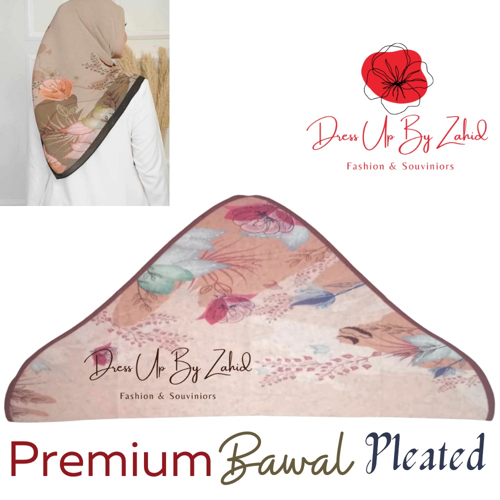 shawl crush pleated