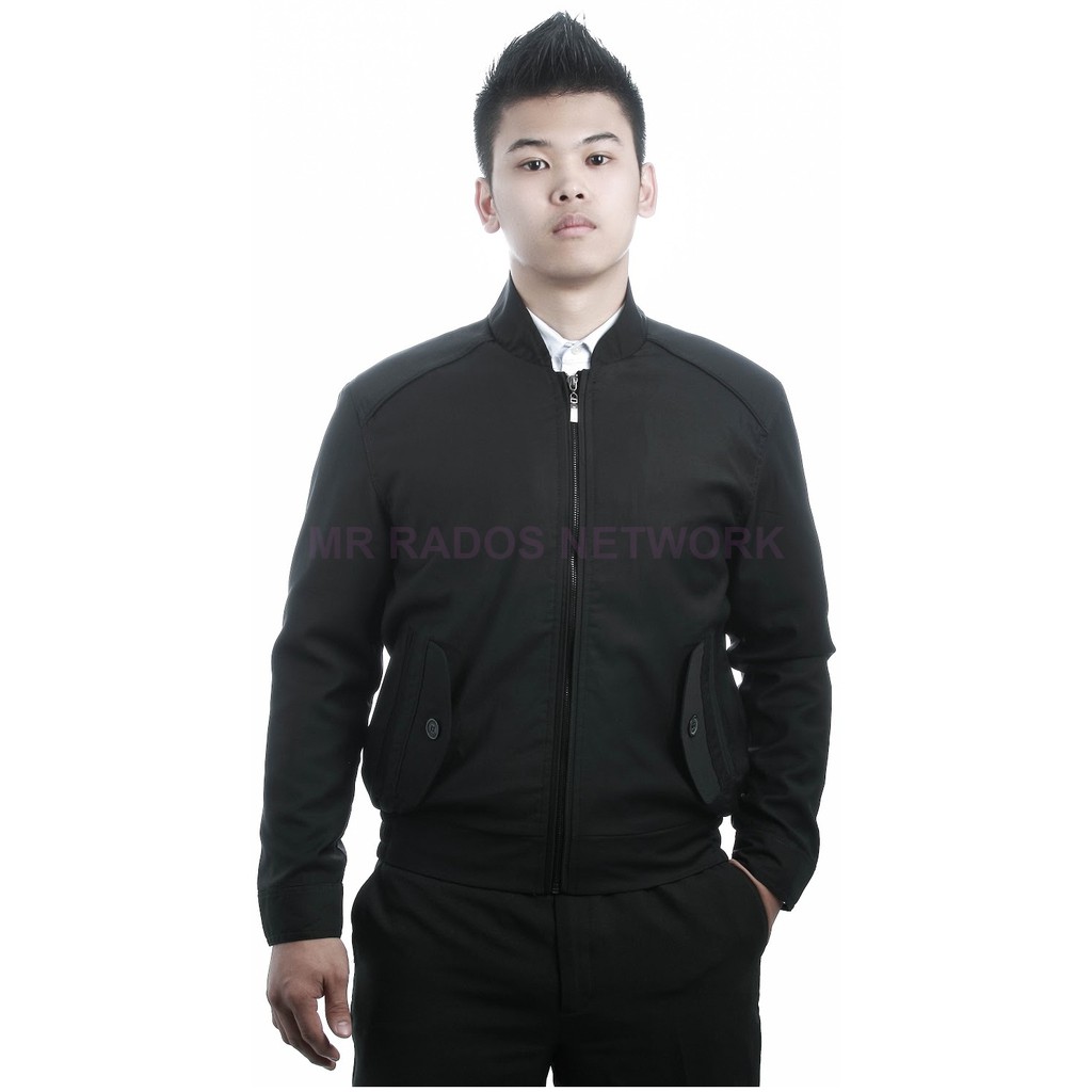 Round Neck Corporate Jacket Stava Black Jaket Korporat Hitam | Shopee ...