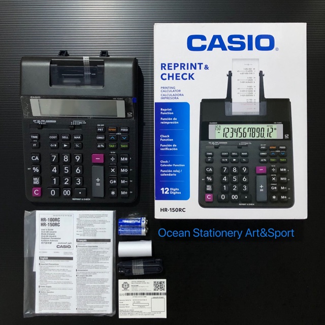Casio Printing Calculator HR150RC REPAINT&CHECK Shopee Malaysia