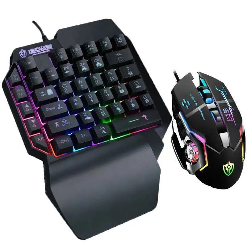 Mechanical RGB Single Hand Gaming Keyboard&X7 RGB Mouse Shopee Malaysia