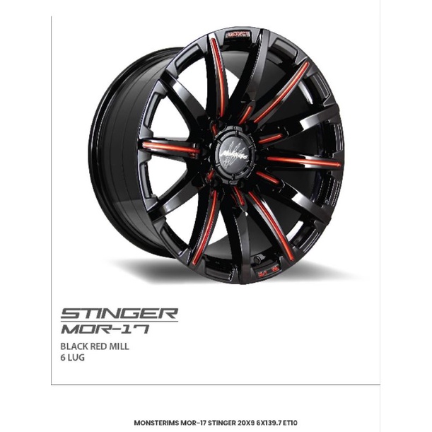 MONSTERIMS MOR-17 STINGER 18X9 6X139.7 ET10 | Shopee Malaysia