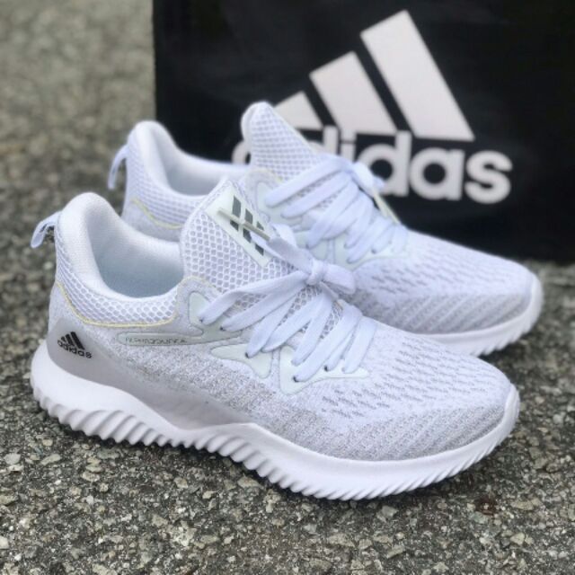 Adidas alphabounce white and sales grey