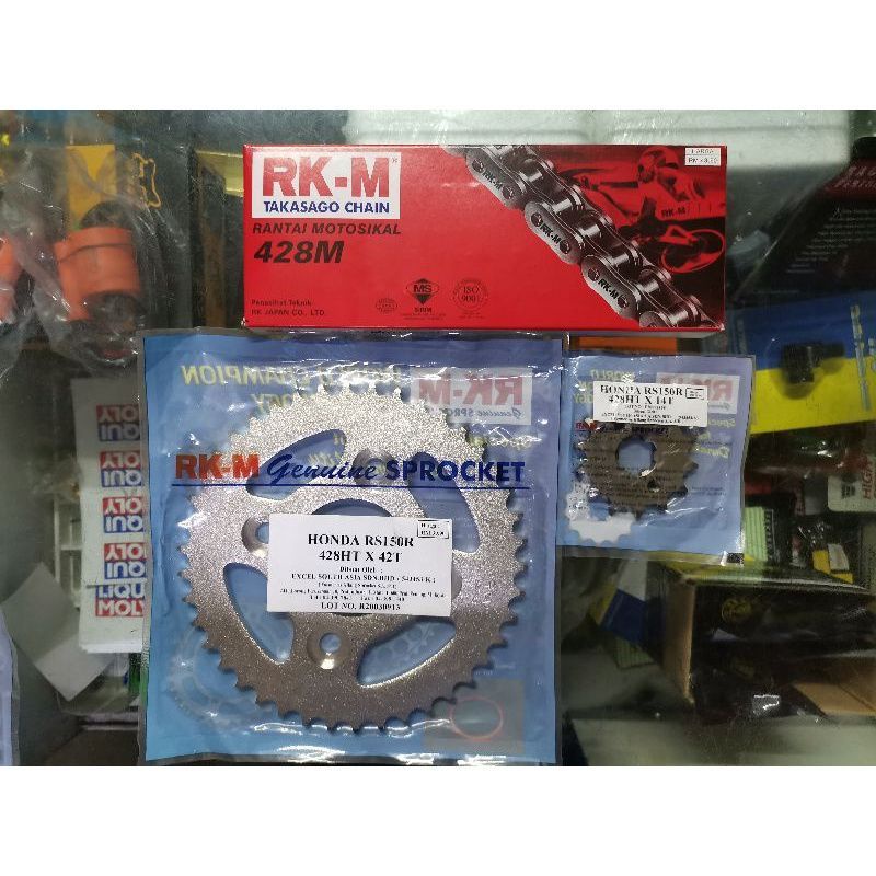 RS150 RK-M Honda RS150 Sprocket Chain Set RKM Yamaha 428M | Shopee Malaysia