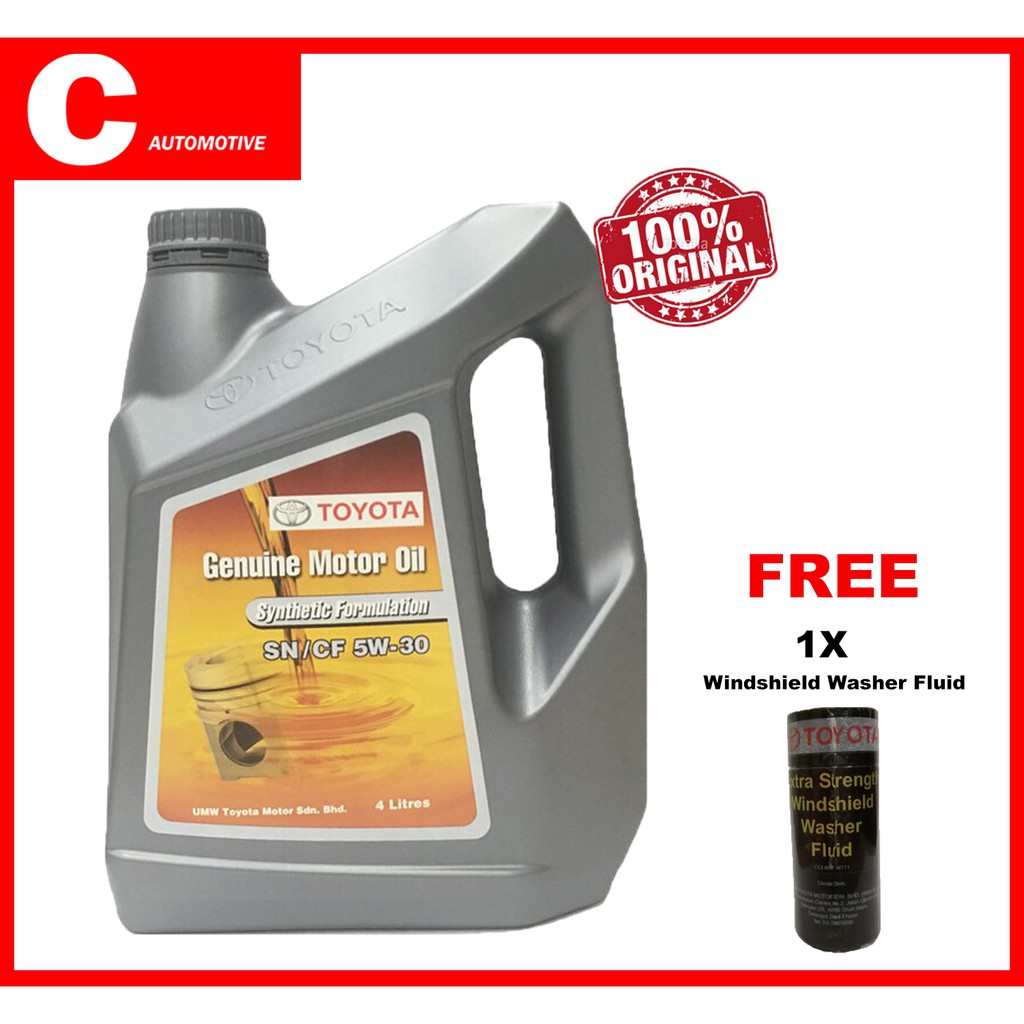 Toyota Semi Synthetic Engine Oil 5W30 4LITER (2018 New Packing ...