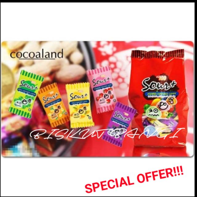 [LOT 100] COCOALAND LOT 100 SOUR PLUS ASSORTED FRUITY GUMMY CANDY 600G | Shopee Malaysia