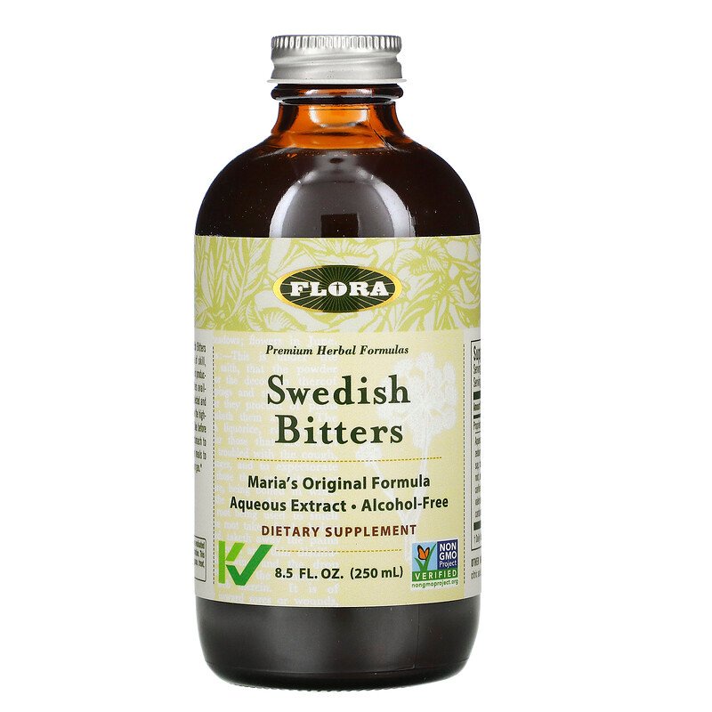 Flora, Swedish Bitters, AlcoholFree, 3.4 fl oz (100 ml) / 8.5 fl oz