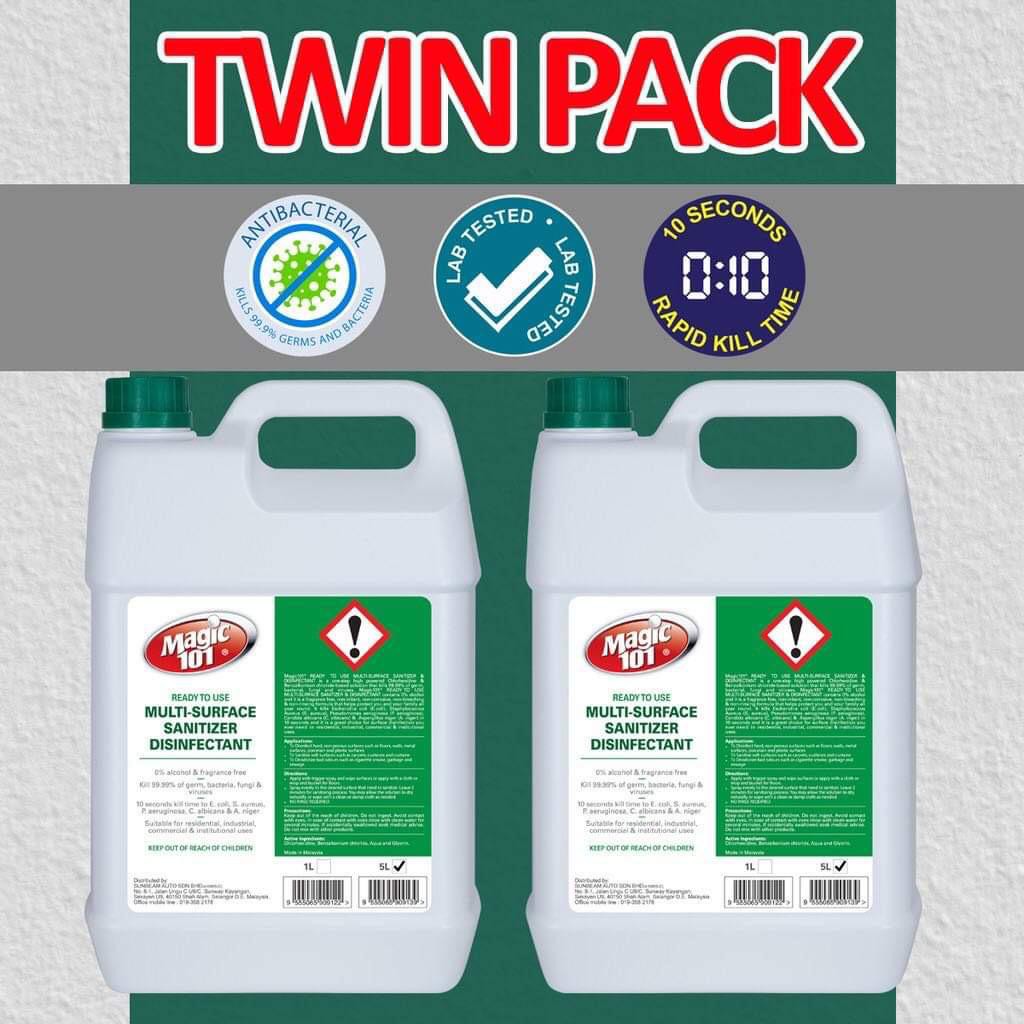 Magic101 Hard Surface Sanitizer Disinfectant Cleaner (READY TO USE) 5L