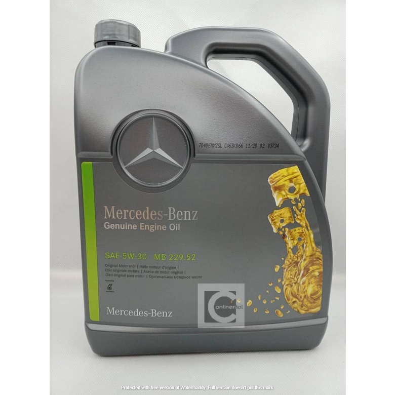 Mercedes Benz ORIGINAL ENGINE OIL 229.52 5W30/5L(0009897006) | Shopee ...