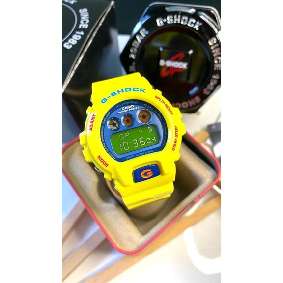 G Shock Dw6900 Yellow Blue jam tangan jam tangan lelaki men watch g shock yellow DW6900 PL9 Shopee Malaysia