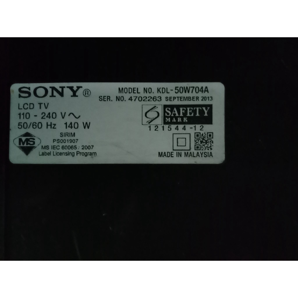 SONY KDL-50W704A SMART TV MAINBOARD | Shopee Malaysia