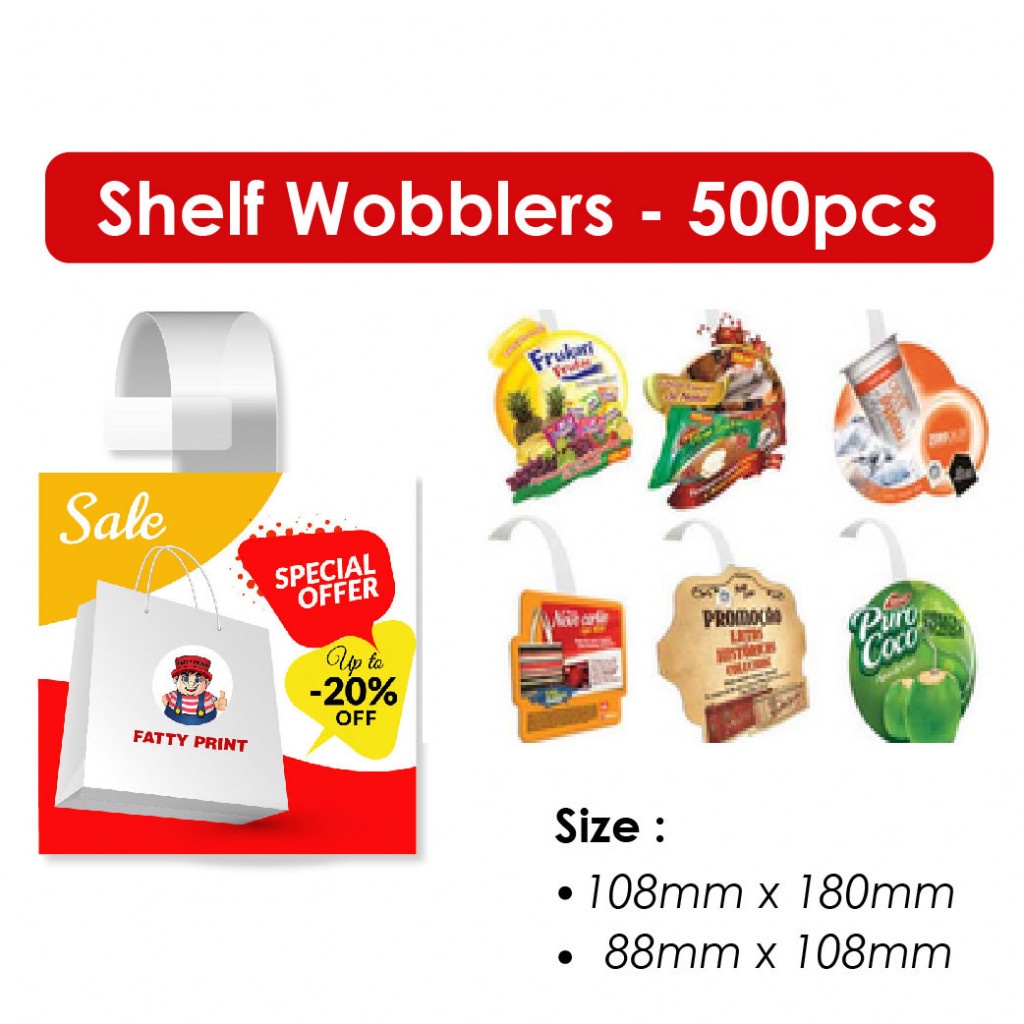 Shelf Wobblers / Standard Size Wobbler ( Printing + FREE Design