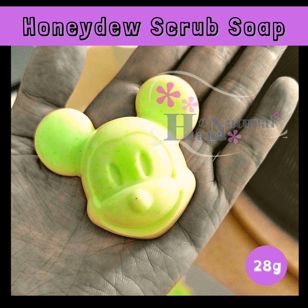 Natural Handmade Honeydew Fruity Soap with Jojoba Beads Scrubs * Mickey ...