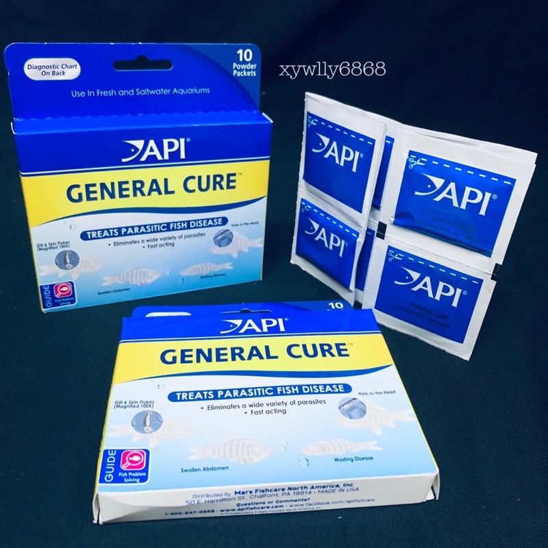 API General Cure Treats Parasitic Fish Disease 110 Packets (Expired01