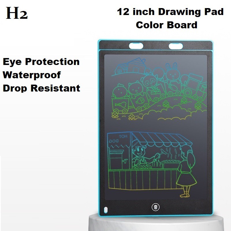 H2 12 inch KIDS LCD Drawing Tablet Writing Color Board & Sketching ...