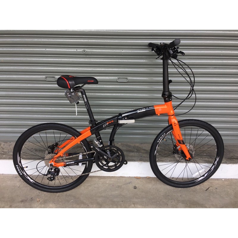 Xds crossmac folding bike alloy evo 950 24 inch 18speed sora rd hollow crankset shimano hidro brake Shopee Malaysia