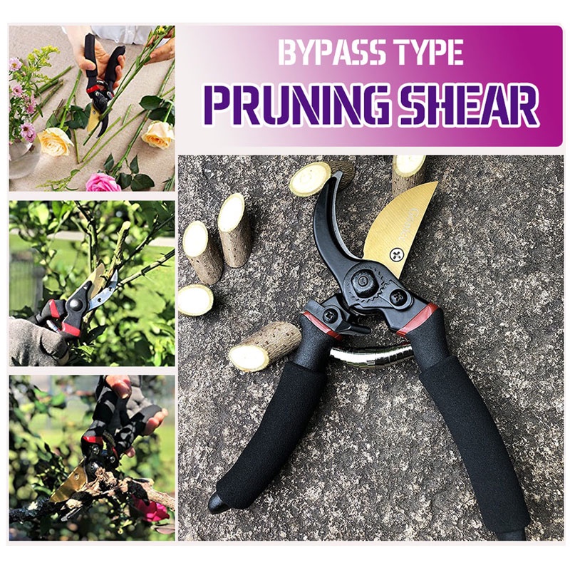 Garden Pruning Shear Plants Trimming Shear Scissors Bypass PRUNER