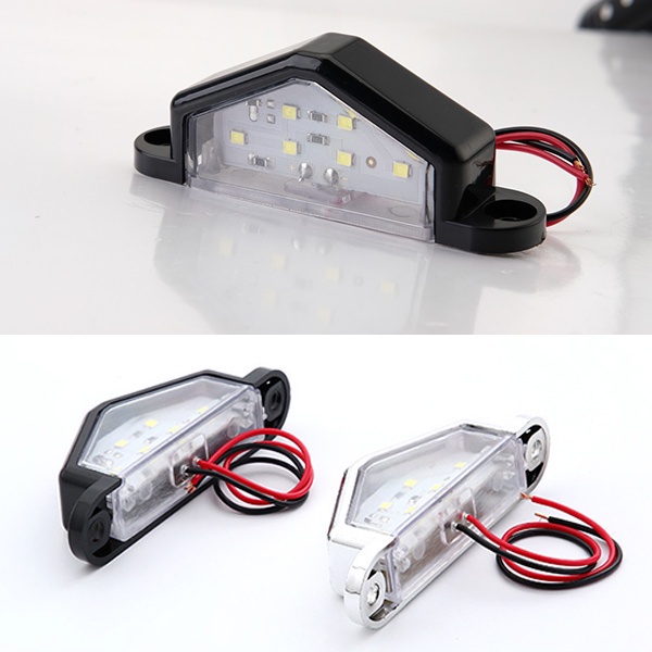 12V/24V 6LED License Plate Light - Super Bright Waterproof Tag Lamp For Cars, Trucks, RVs & Trailers