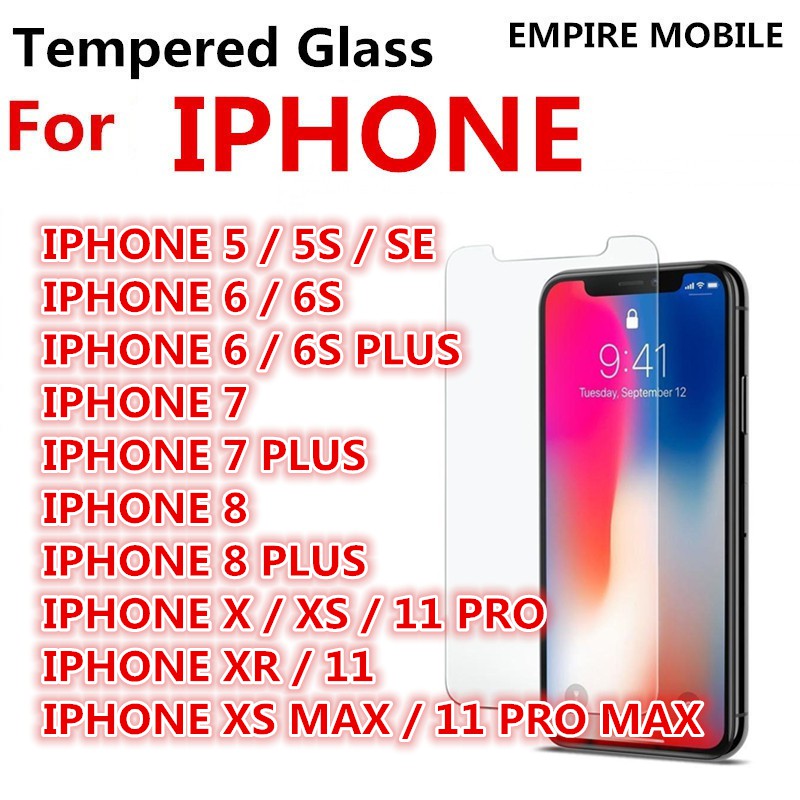 Wholesale Lot Tempered Glass Screen Protectors For IPhone 14/13/12/11/X/8/SE – Bulk 10g