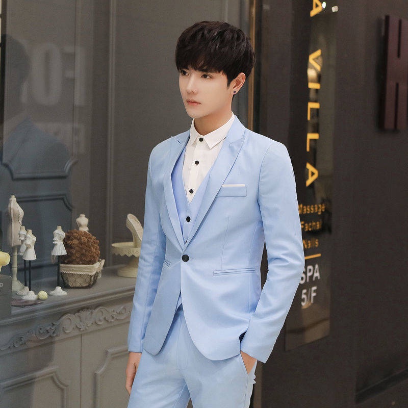 Blazer men Formal Business Outerwear Jacket Korean Suit Slim Fit