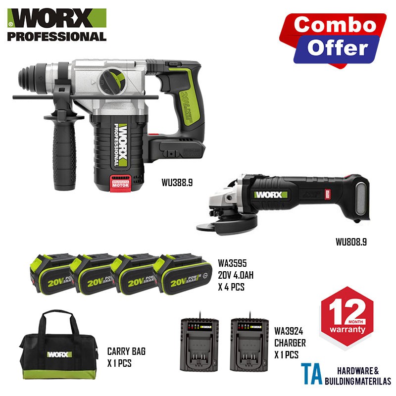 Worx discount combo set