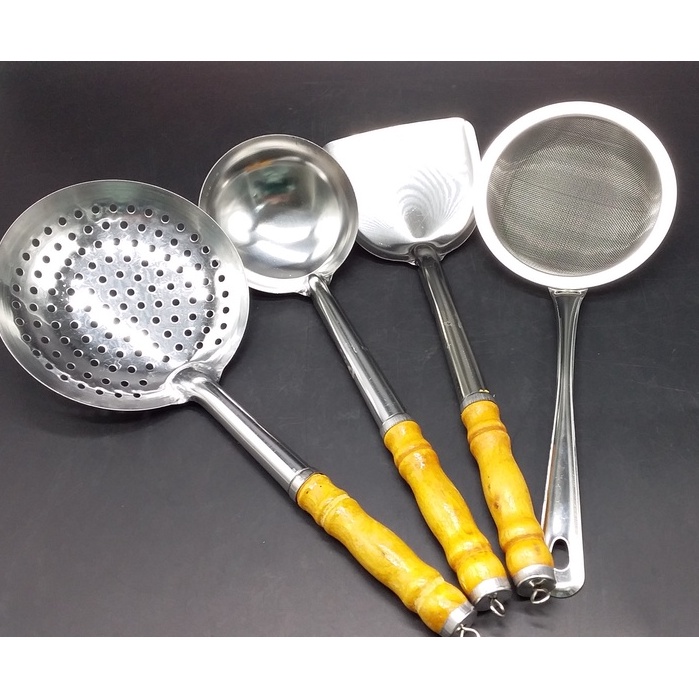 4PCS SET SENDUK STAINLESS STEEL | Shopee Malaysia