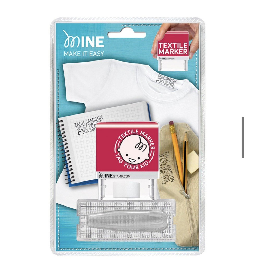 Mine Stamp Waterproof Fabric Name Chop / Textile Pemanent DIY Clothing ...