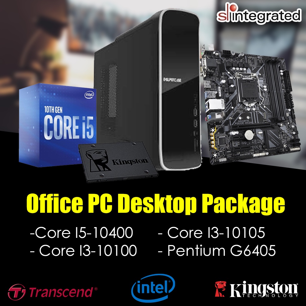 Office PC Desktop package Core I5-10400, Core I3-10100, Core I3-10105 ...