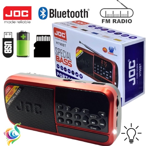 MALAYSIA JOC H798BT Radio FM Boleh Dicas semula Kad TF USB Bluetooth