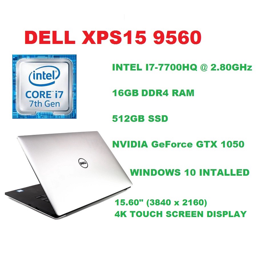 DELL XPS15 9560 [intel core i7-7700HQ 7th Gen] 15.60-inch Display