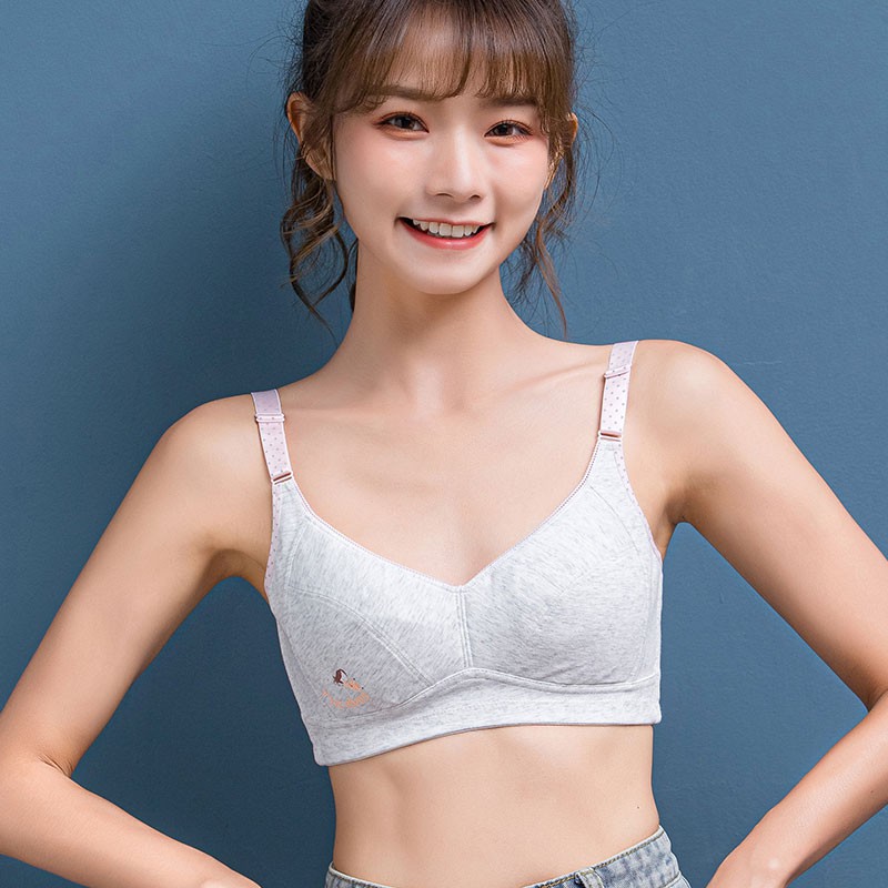Girls middle school students sports underwear bra pure cotton no