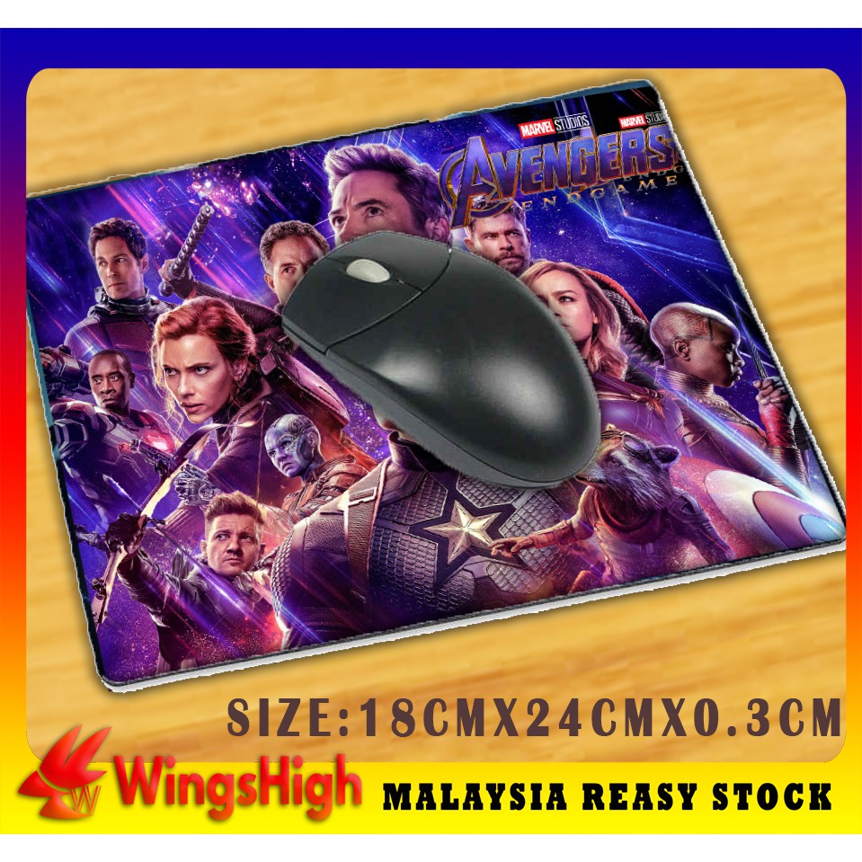 Avengers End Game Infinity War Marvel computer mouse pad 18x24cm ...