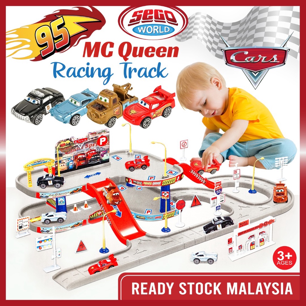 Cars lightning mcqueen race cheap track playset