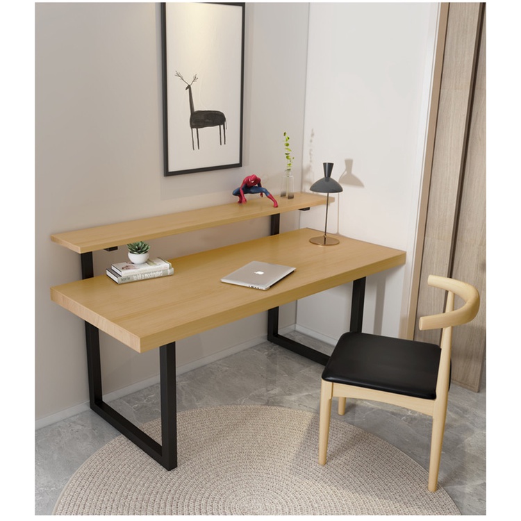 HC Solid Wood tale desk with shelf, pine tree wood, Home Office Desk ...