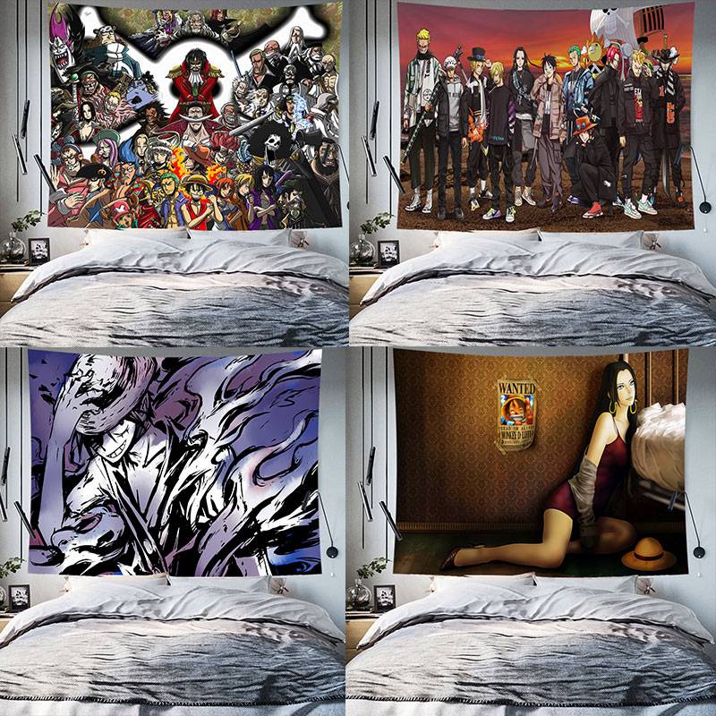 One Piece Wall Cloth Anime Background Cloth Ins Wall Cloth Homestay