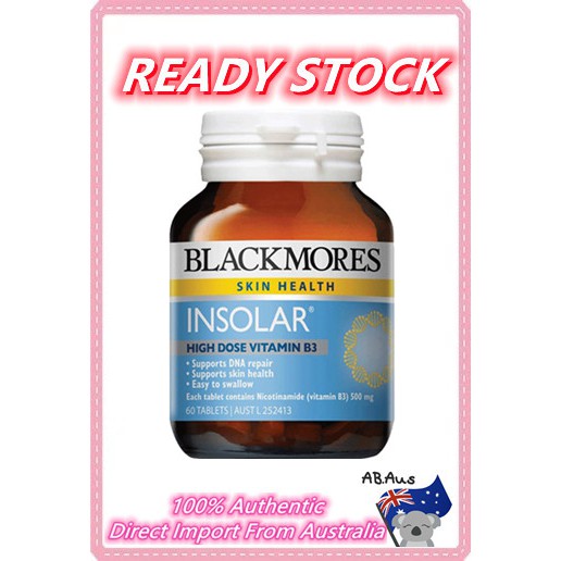 Blackmores Insolar Whitening Vitamin E 60 Tablets Made