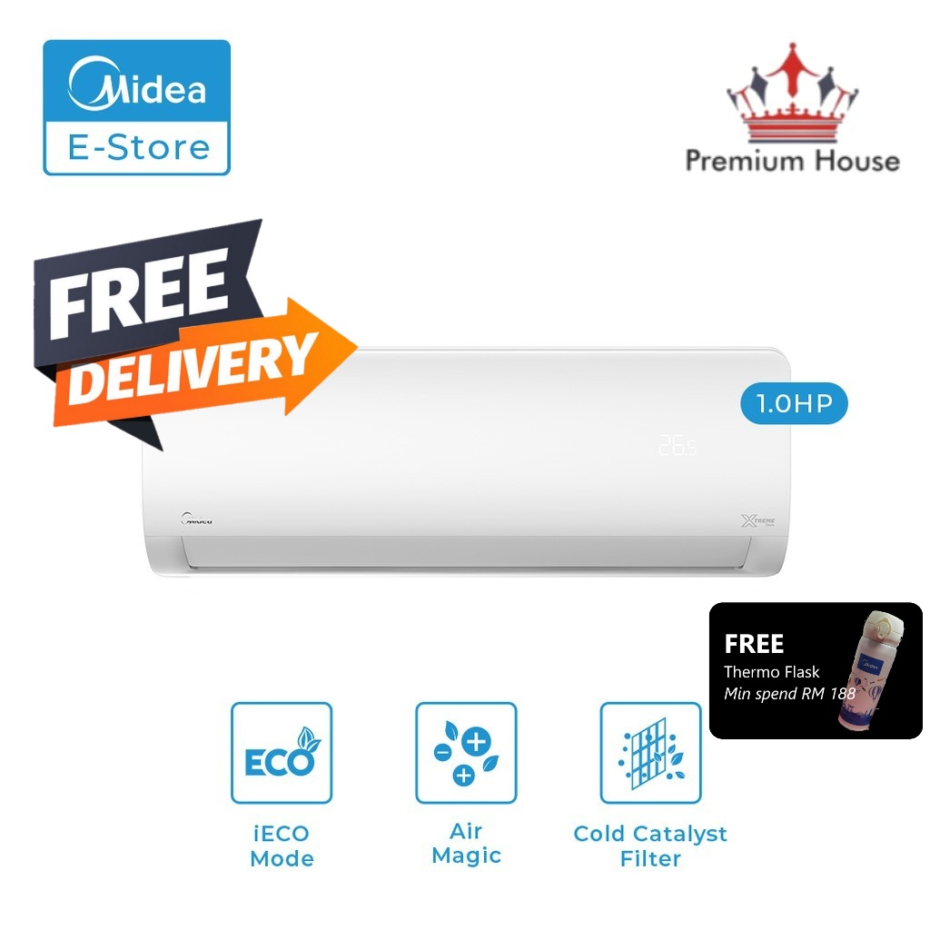 Midea Xtreme Dura R32 Non Inverter Air Conditioner Msxd 09crn8 Shopee Malaysia 0871