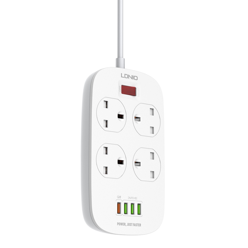 Genuine Ldnio Sk Power Socket With Uk Pin Usb Charger V A Surge Protector Meter