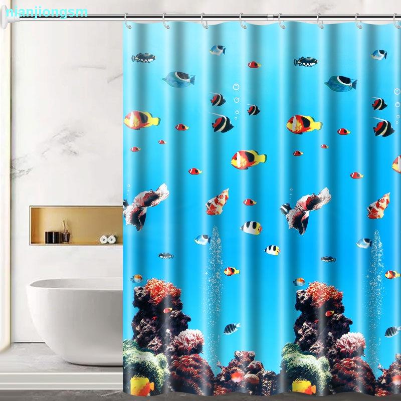 Plastic PEVA Shower Curtain Waterproof AntiMildew Durable Bathroom