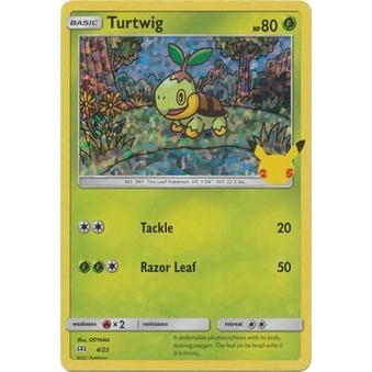 turtwig pokemon card mcdonalds 4/25 Holo (McDonalds Collection 2021) + 1x TitanCards Toploader Toys & Games OOYAMA McDonalds 25th Anniversary Promos Singles Turtwig - 4/25 - McDonald's