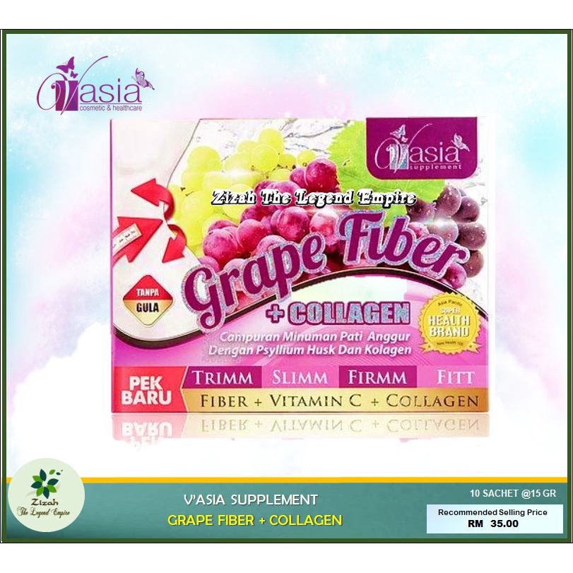 V'ASIA ( VASIA) Supplement Grape Fiber + Collagen (10 Sachets x 15gr