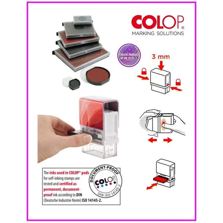 COLOP Replacement Ink Pad |ink Pad Office Color Colors Black Stamp Pad ...