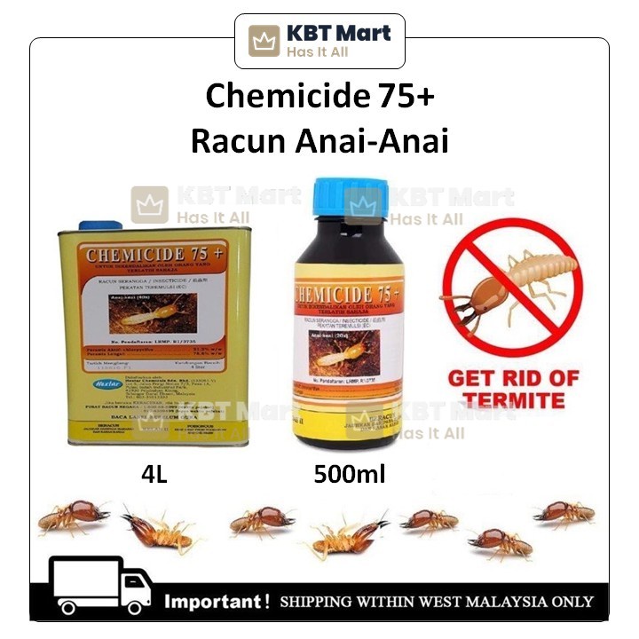 Chemicide 75+ HEXTAR CHEMICIDE TERMITE PEST CONTROL / ANAI ANAI / 500ml