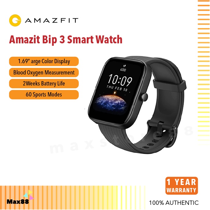 Amazfit bip watch outlet waterproof