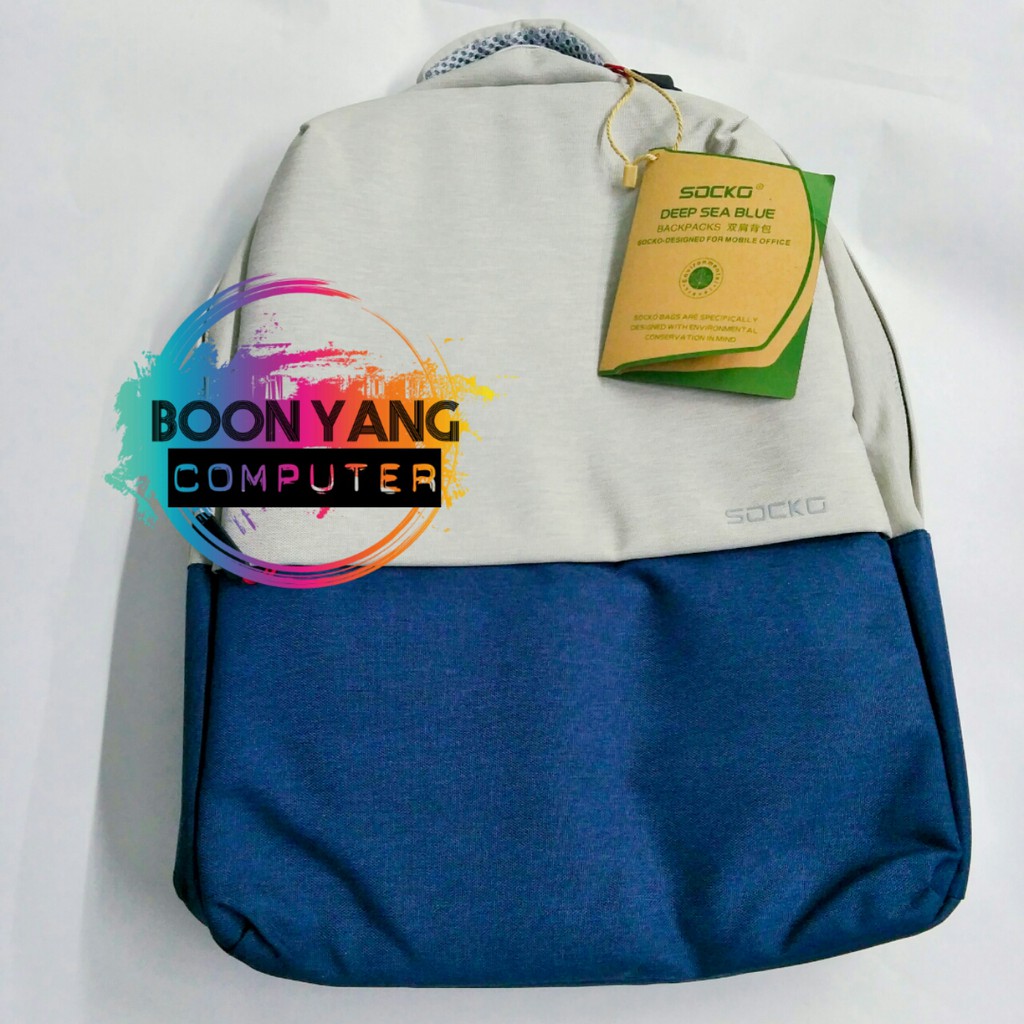 SOCKO Laptop Backpack 15.6 READY STOCK