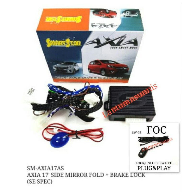 PERODUA AXIA (SPEC: SE, STYLE) 2017-2022 SIDE MIRROR AUTO FOLD & BRAKE ...