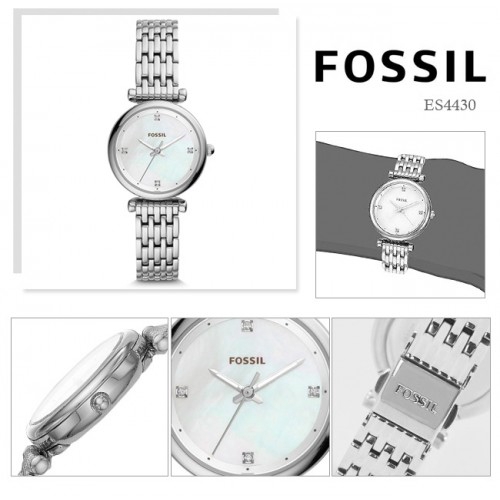OFFICIAL WARRANTY Fossil Women s ES4430 Carlie Mini Stainless Steel Watch Shopee Malaysia