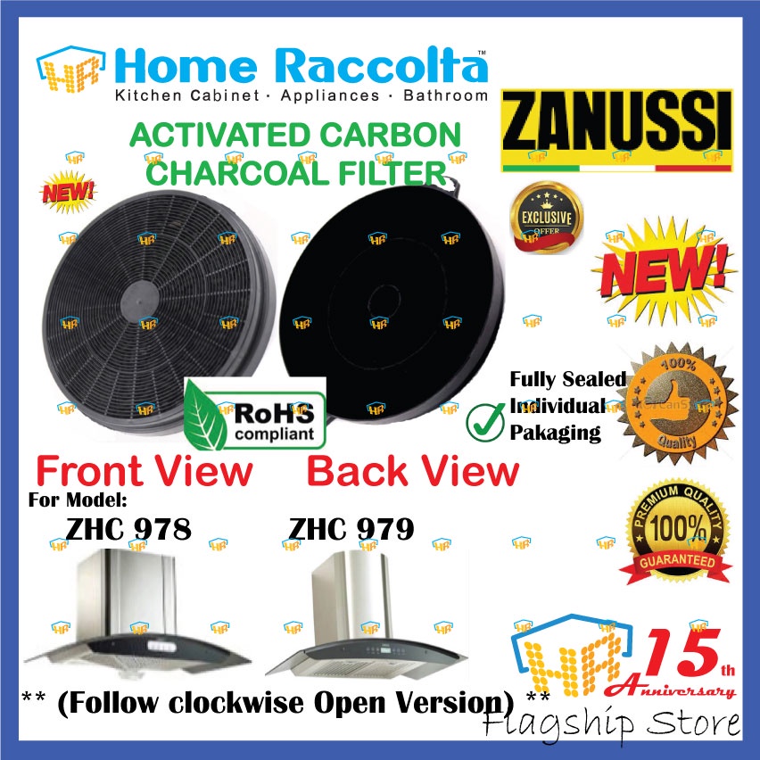 Activated Carbon Filter For Zanussi Cooker Hood ZANUSSI ZHC978X ZHC979X