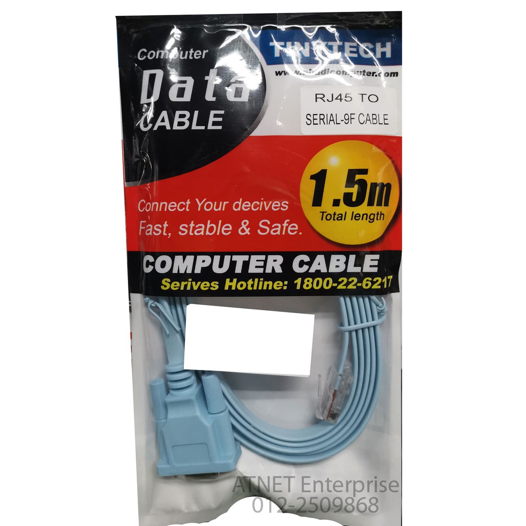 KABEL DATA TINYTECH RJ45 KE SIRI 9F 1.8M (CB-RJ45/DB9F) | Shopee Malaysia